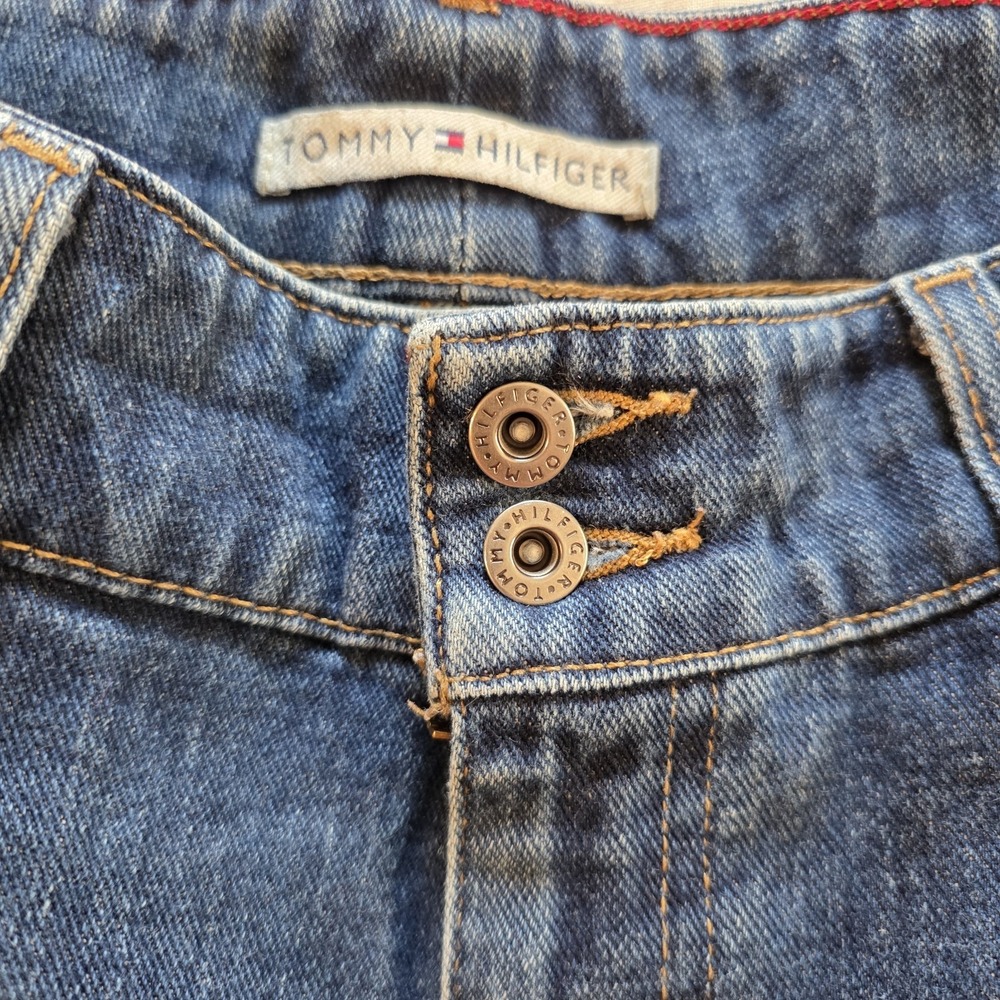 Tommy Hilfiger Mom Denim Shorts Womens SZ 6 Blue Mid Rise Vintage 90s Y2K‎ Jorts